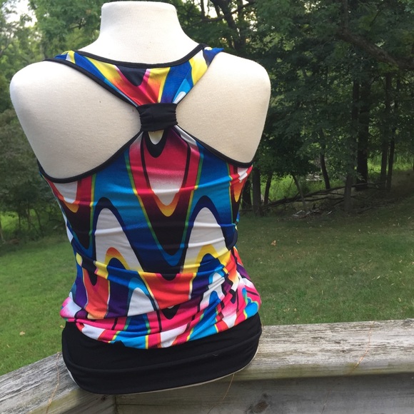 UrbanVibe Drape-Front T-back Tank - Picture 2 of 5